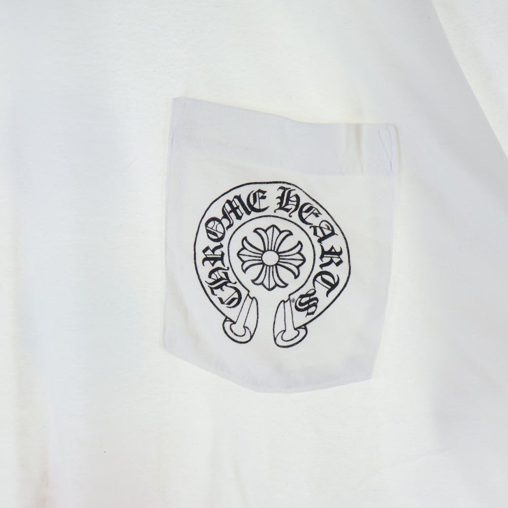 CHROME HEARTS(クロムハーツ) Multicolor Back Horseshoe Tee マルチカラーバックホースシュー クルーネック半袖Tシャツカットソー ホワイト