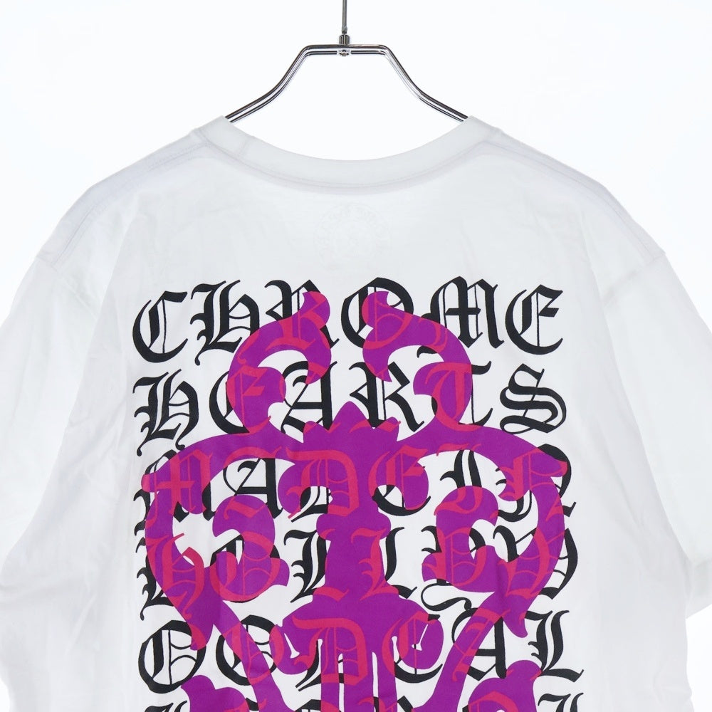CHROME HEARTS(クロムハーツ) Dagger Eye Chart Tee ダガーアイチャート Tシャツ 半袖カットソー 袖ロゴ スクロールロゴ 胸ロゴ ホワイト