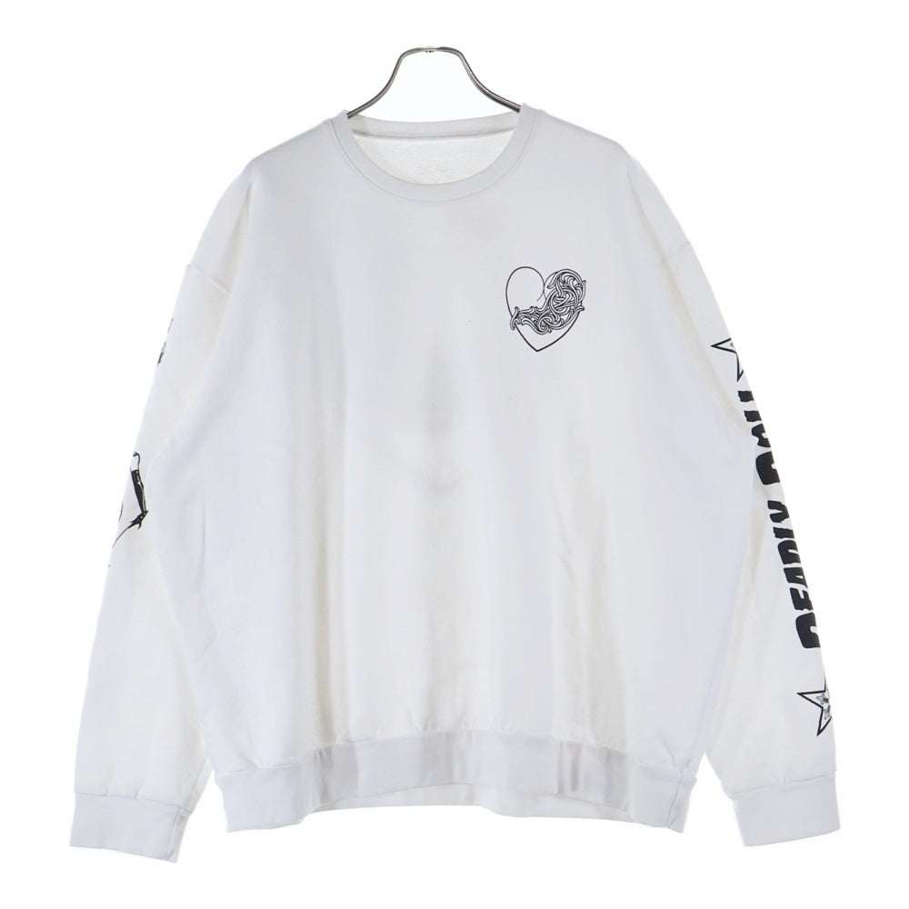 ⚠️10/25まで！⚠️Chrome Hearts ホワイト トレーナー CHROME HEARTS(クロムハーツ) ×Deadly Doll Crewneck Sweatshirt