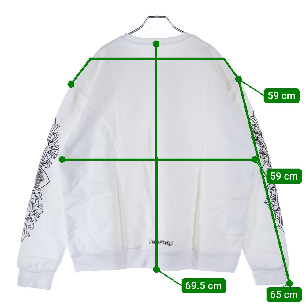 CHROME HEARTS(クロムハーツ) LOVE YOU CREW SWTSHRT 袖フローラル