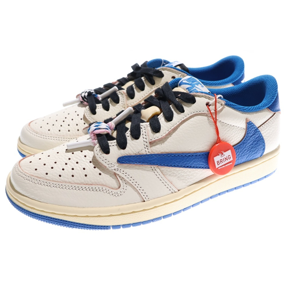 NIKE(ナイキ) ×Travis Scott×fragment design Air Jordan 1 Low OG Sail/Military Blue トラヴィススコット フラグメントデザイン エアジョーダン1 US7.5/25.5cm DM7866-104