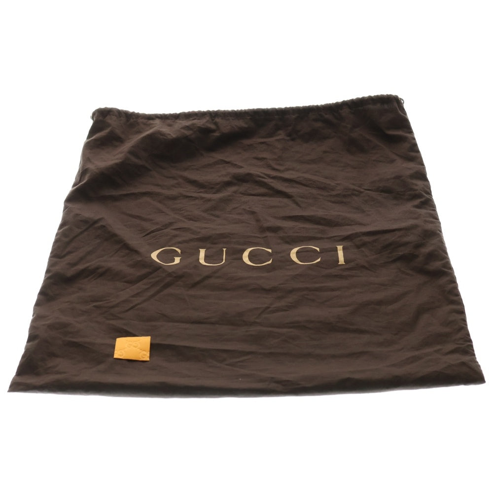 GUCCI(グッチ) GGナイロン トートバッグ ハンドバッグ レザー オレンジ レディース