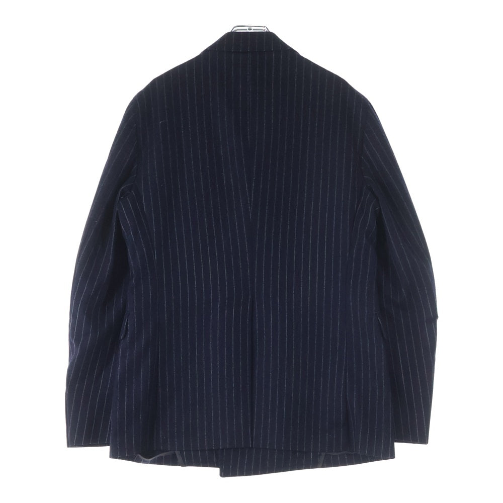 NO BRAND(ノーブランド) PINOLERARIO ピーノレラリオ ピンストライプ ダブルテーラードジャケット ネイビー