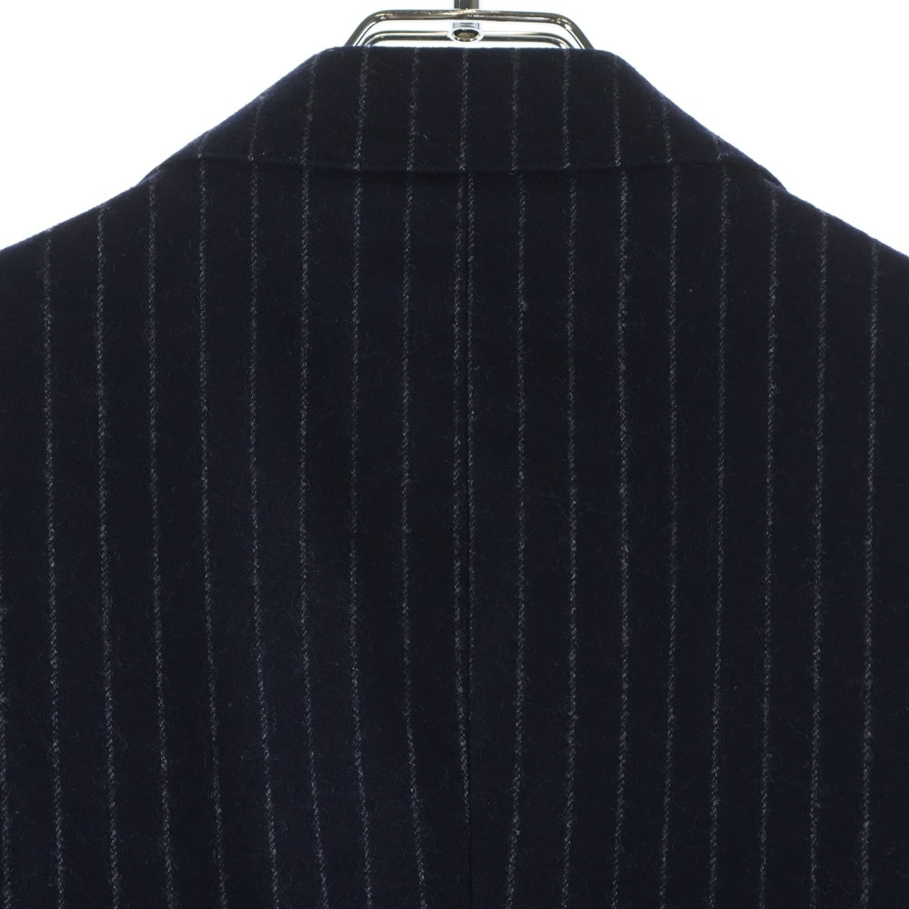 NO BRAND(ノーブランド) PINOLERARIO ピーノレラリオ ピンストライプ ダブルテーラードジャケット ネイビー