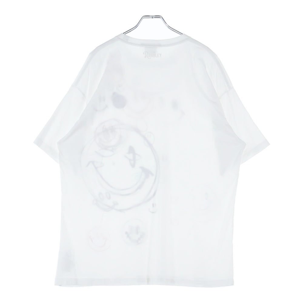 RAF SIMONS(ラフシモンズ) ×SMILEY Hand-Illustrated Tee ×スマイリー 50周年 ハンドイラスト 半袖Tシャツ カットソー ホワイト