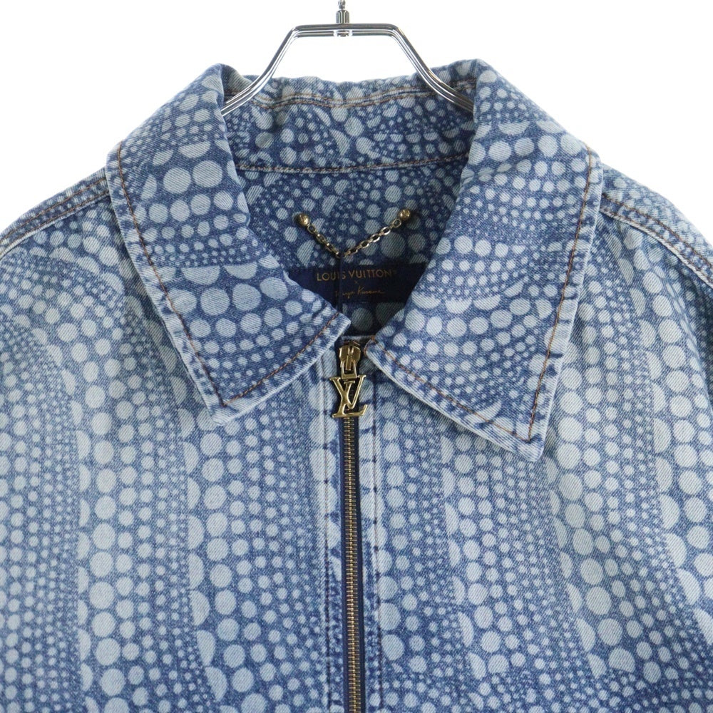 ルイヴィトン ジップアップ デニムジャケット 48 LOUIS VUITTON(ルイヴィトン) ×YK Zipup Denim Bluzon Dot×草間彌生