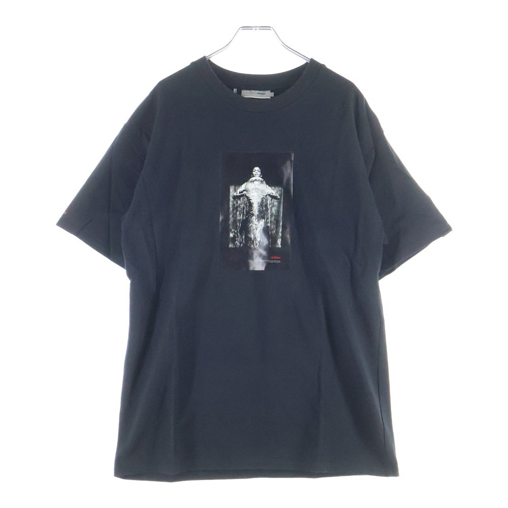 NO BRAND(ノーブランド) STUDIO R330(ステュディオ アール スリーサーティー)フォトプリント クルーネック半袖Tシャツ ブラック