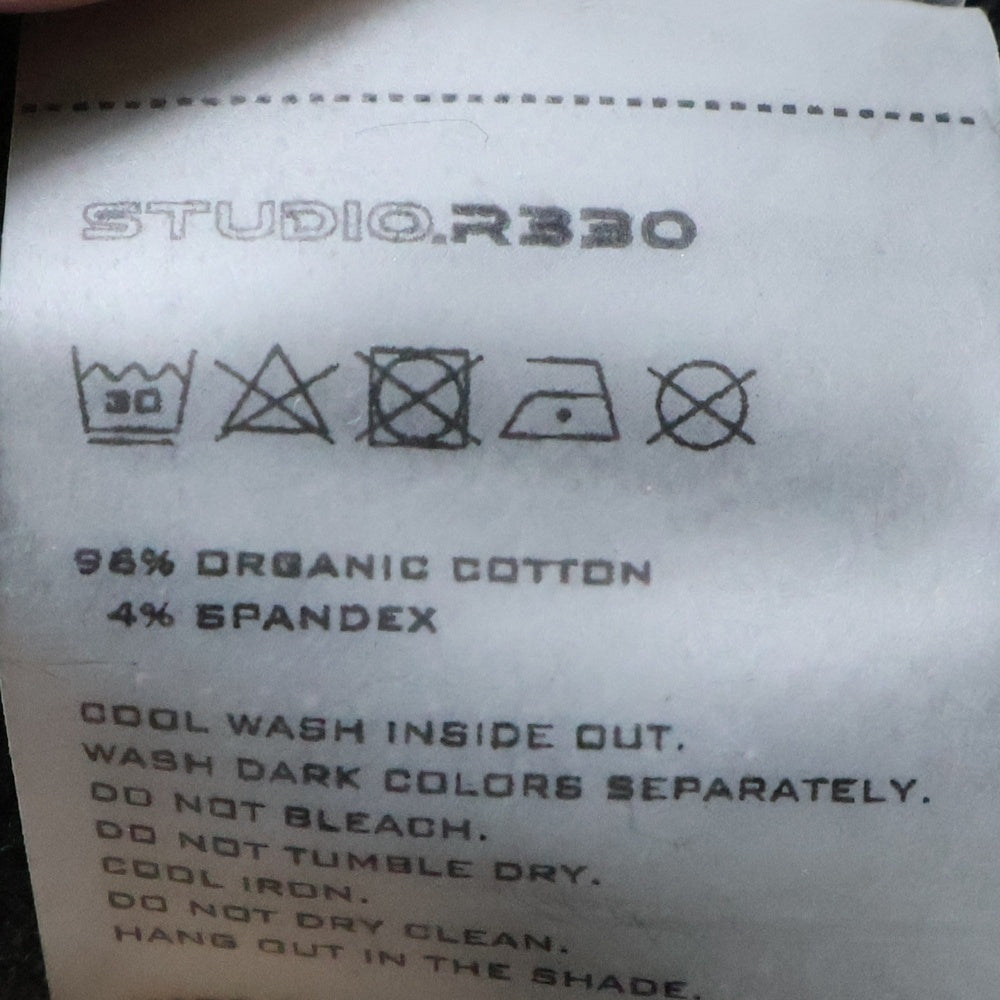 NO BRAND(ノーブランド) STUDIO R330(ステュディオ アール スリーサーティー)フォトプリント クルーネック半袖Tシャツ ブラック