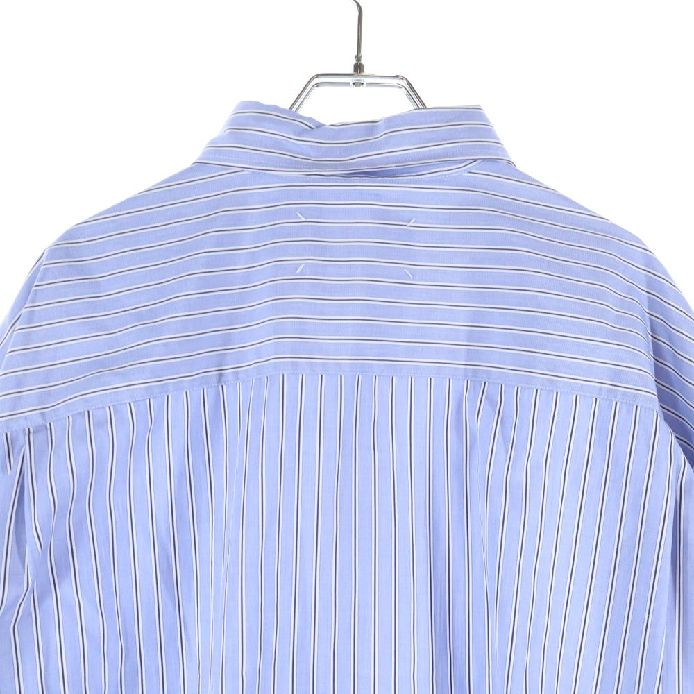 Maison Margiela(メゾンマルジェラ) 23AW オーバーサイズストライプボタンダウンシャツ ブルー SI1DL0002 S54946
