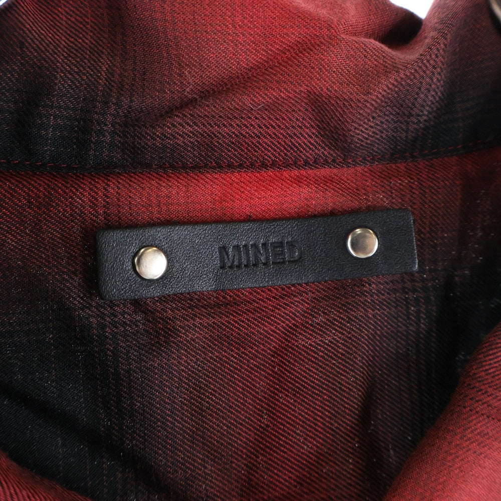 MINEDENIM(マインデニム) Rayon Ombre Check Loose Work SH レーヨン オンブレ チェック ルーズ ワーク シャツ レッド MND-TSK001-17-022