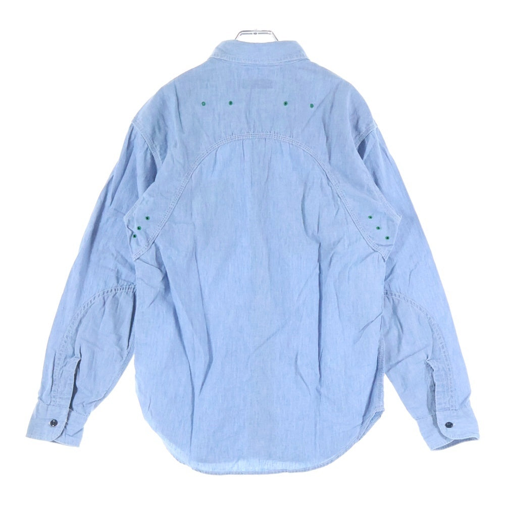 MASSES(マシス) 25AW CHAMBRAY WORK SHIRT シャンブレーワークシャツ ブルー