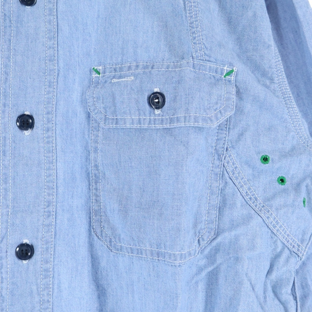 MASSES(マシス) 25AW CHAMBRAY WORK SHIRT シャンブレーワークシャツ ブルー