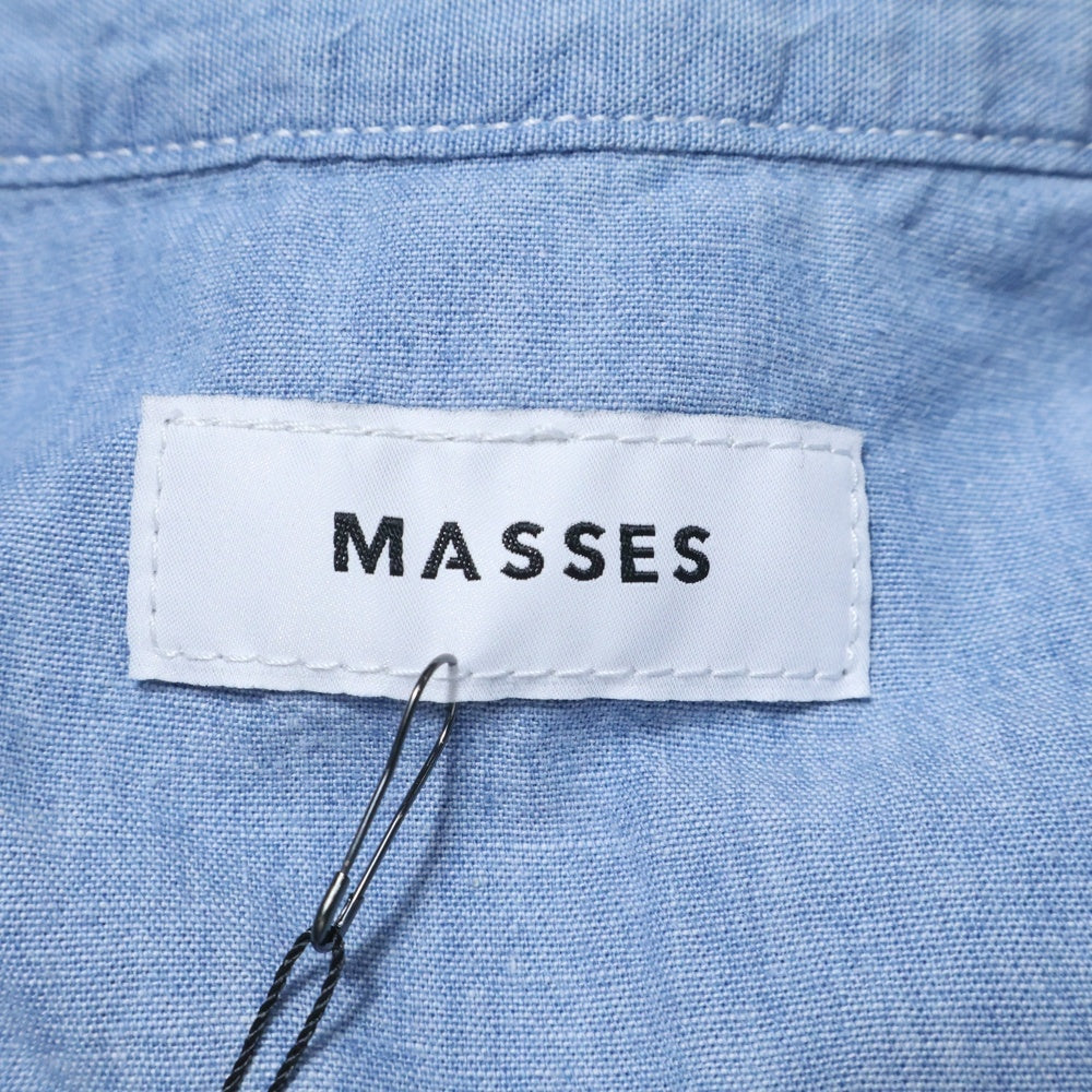 MASSES(マシス) 25AW CHAMBRAY WORK SHIRT シャンブレーワークシャツ ブルー