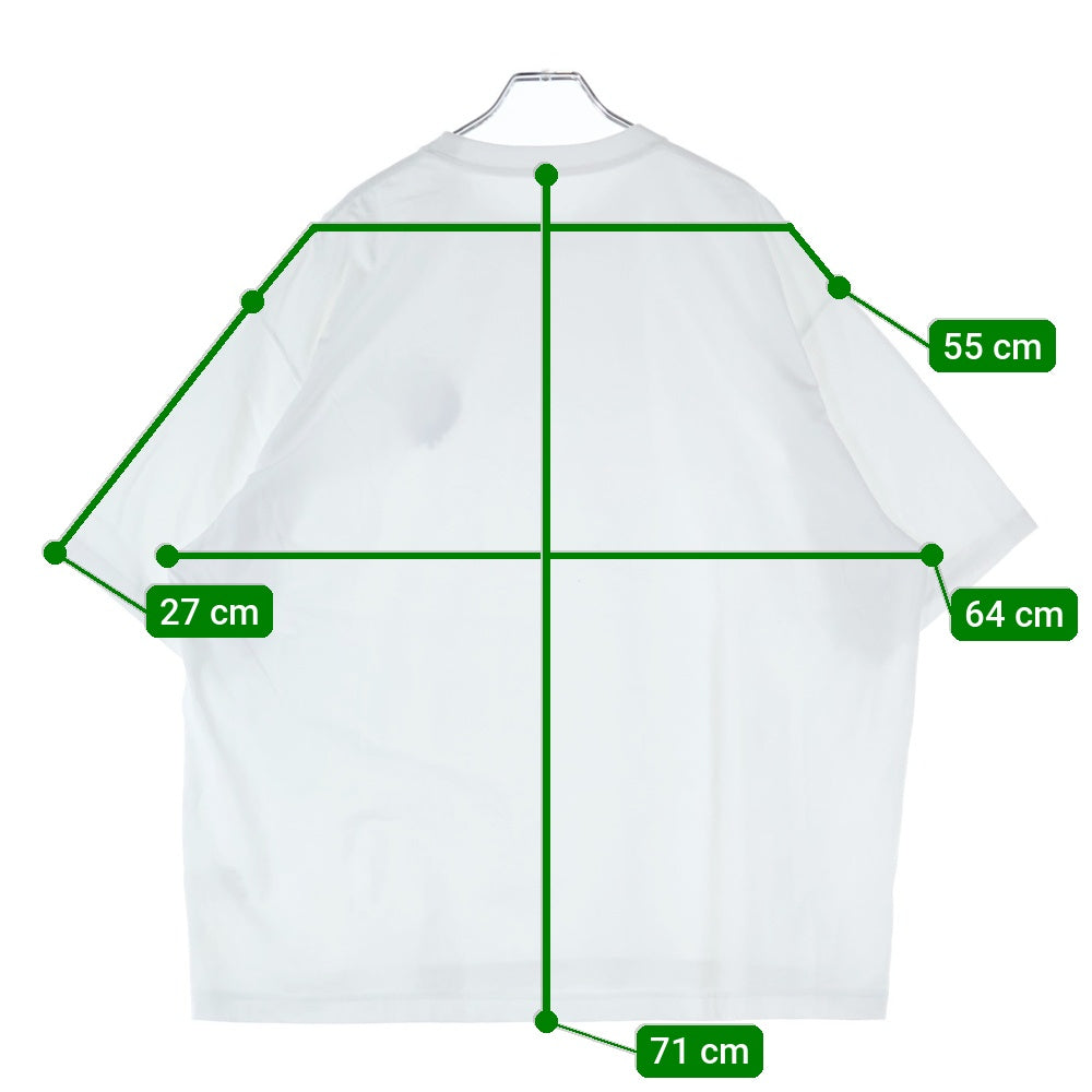 The Ennoy Professional(エンノイプロフェッショナル) 25SS CIRCLE E DRIP T-SHIRT TEE サークルE ドリップロゴ クルーネックTシャツ 半袖カットソー ホワイト SS25BRENCT03AM