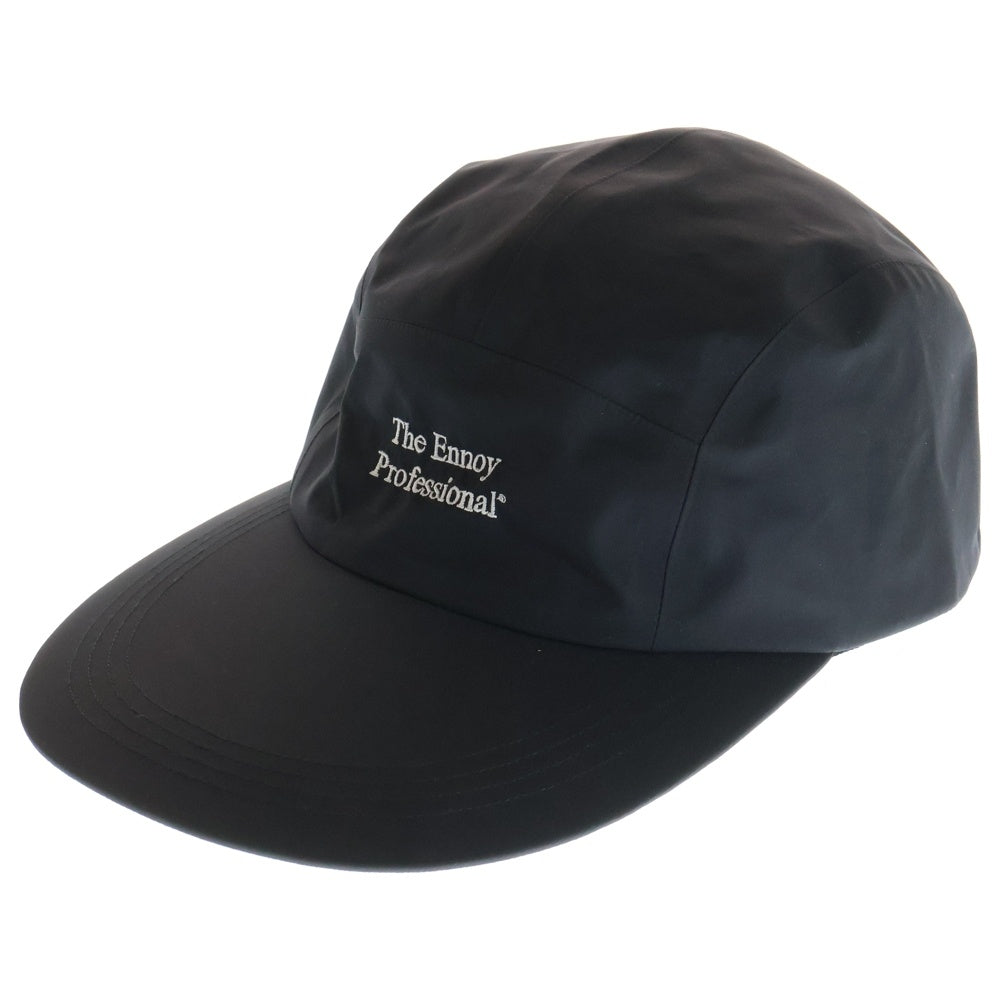 The Ennoy Professional(エンノイプロフェッショナル) 24AW 3LAYER SHELL CAP ロゴ刺繍ナイロンキャップ ブラック AW24BRENAC01AK