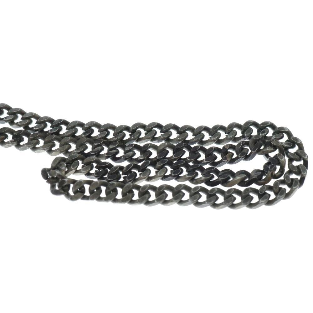 SAINT LAURENT シルバー チェーンネックレス SAINT LAURENT メタルカーブチェーンネックレス (Saint Laurent