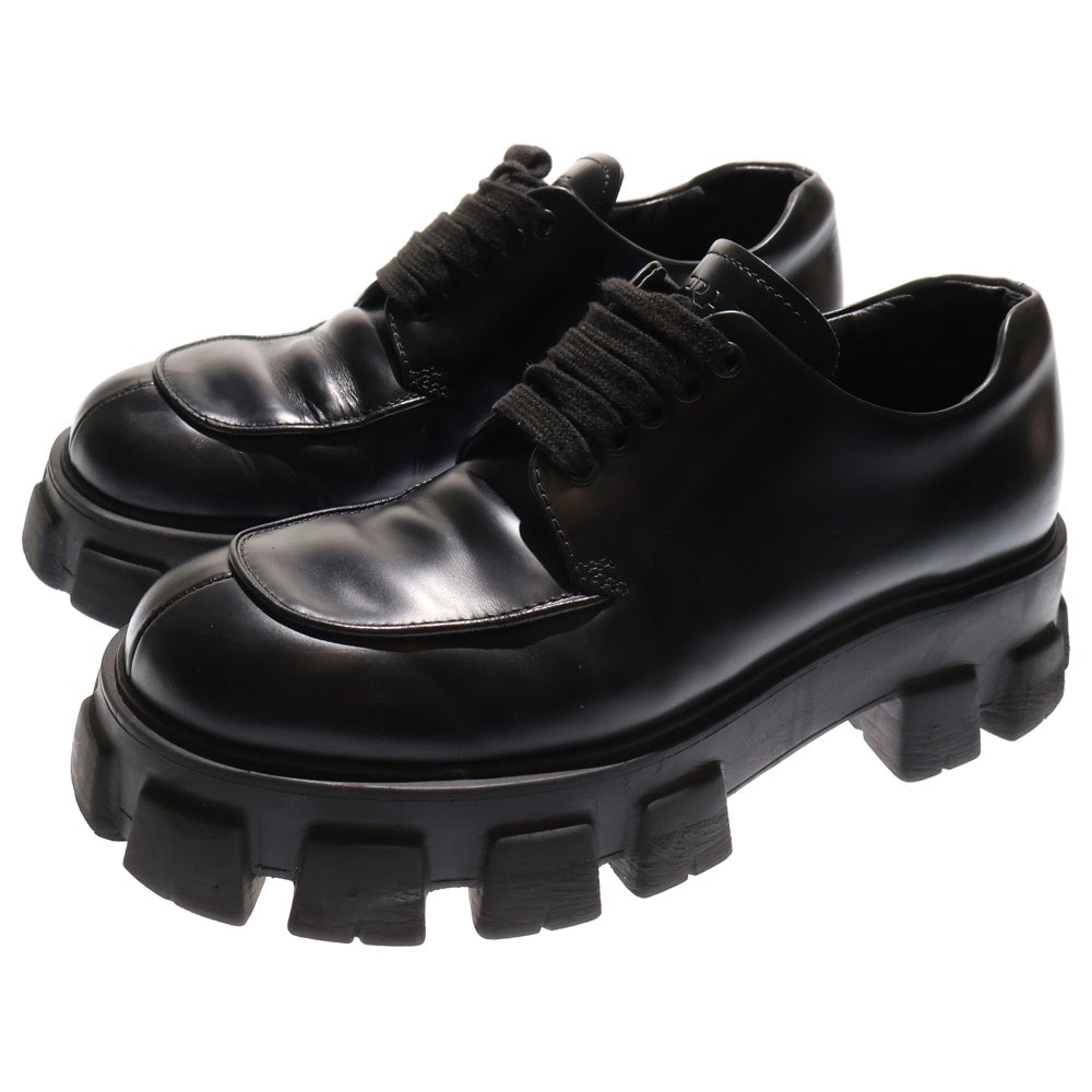 PRADA(プラダ) モノリス ブラッシュドレザーシューズ 2EE356 ブラック