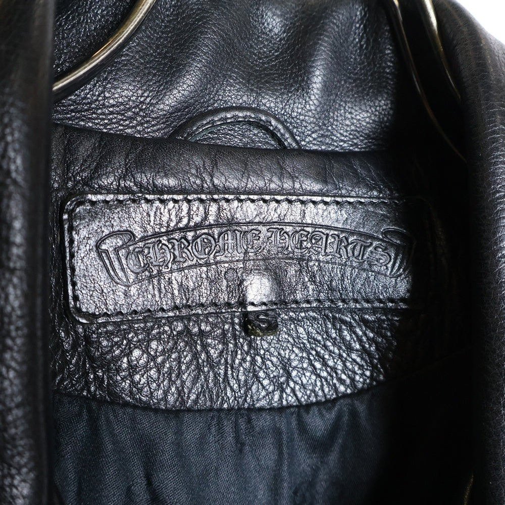 CHROME HEARTS(クロムハーツ) JJ DEAN ダガージップライダース レザージャケット ブラック