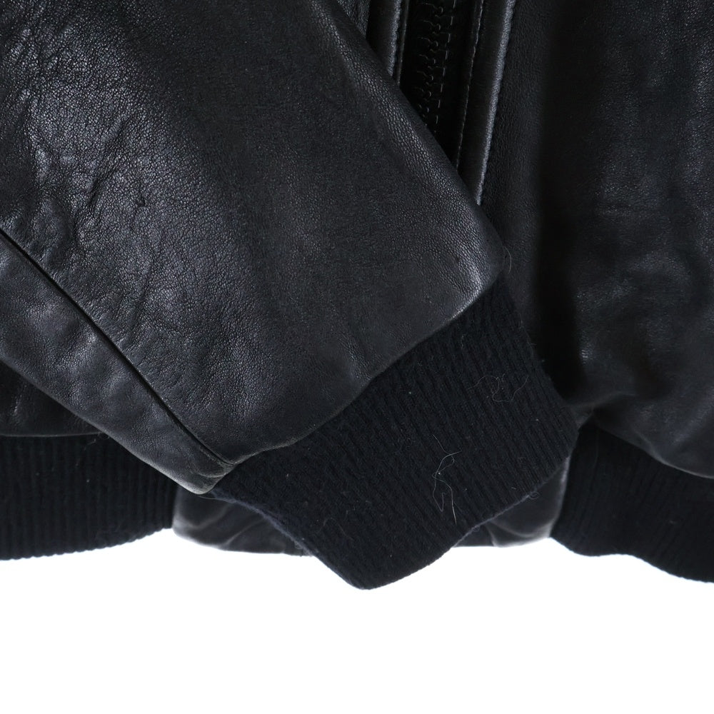 NUMBER (N)INE(ナンバーナイン) 07AW LOVE GOD MURDER期 ジップアップ ラムレザー ジャケット ブルゾン ブラック