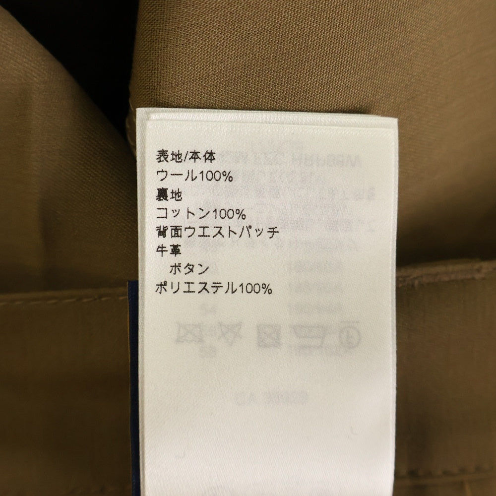 LOUIS VUITTON(ルイヴィトン) 24AW ターコイズ装飾 テーラード ウール ワークウェア ダブルニーワイドトラウザー スラックス ロングパンツ ブラウン