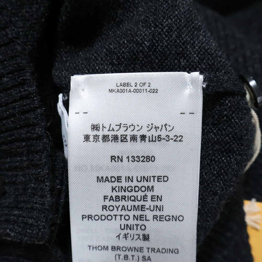 THOM BROWNE(トムブラウン) クラシック カシミヤ 4BAR プルオーバーニット グレー