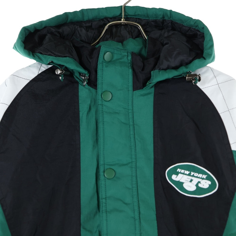 STARTER(スターター) New York Jets Padded Anorak Jacket ニューヨーク ジェッツ ナイロン アノラック ジャケット グリーン/ブラック