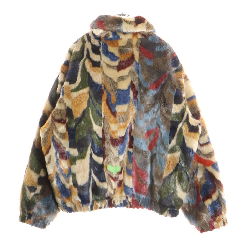 SUPREME(シュプリーム) 22AW Multicolor Faux Fur Bomber Jacket フェイクファー ジップアップ ボンバージャケット マルチ