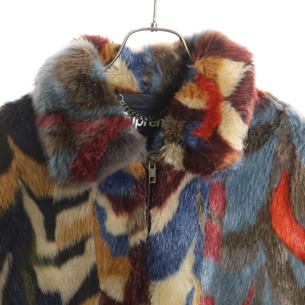 SUPREME(シュプリーム) 22AW Multicolor Faux Fur Bomber Jacket フェイクファー ジップアップ ボンバージャケット マルチ