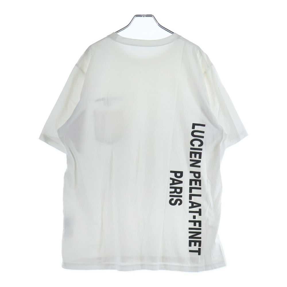 lucien pellat-finet(ルシアンペラフィネ) ロゴプリント クルーネック半袖Tシャツ カットソー ホワイト