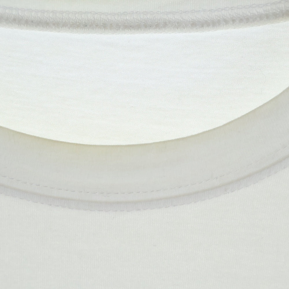 lucien pellat-finet(ルシアンペラフィネ) ロゴプリント クルーネック半袖Tシャツ カットソー ホワイト