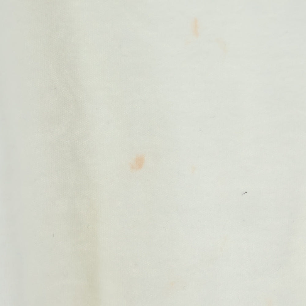 lucien pellat-finet(ルシアンペラフィネ) ベロ スカル ラインストーン カットオフ 半袖Tシャツ カットソー ホワイト