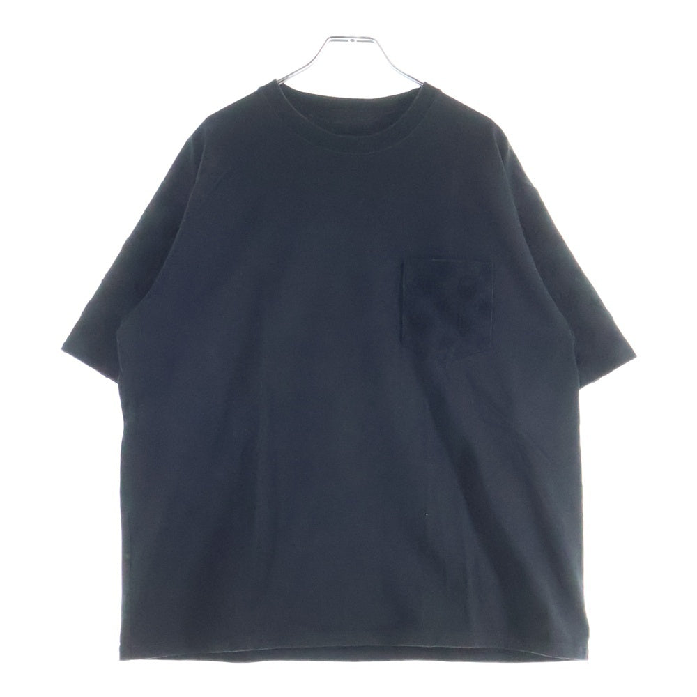 lucien pellat-finet(ルシアンペラフィネ) スカル モノグラム クルーネック半袖Tシャツ カットソー ブラック