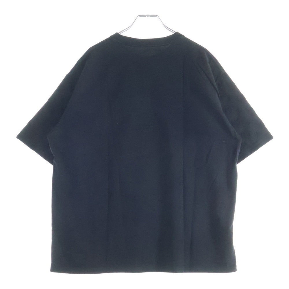 lucien pellat-finet(ルシアンペラフィネ) スカル モノグラム クルーネック半袖Tシャツ カットソー ブラック