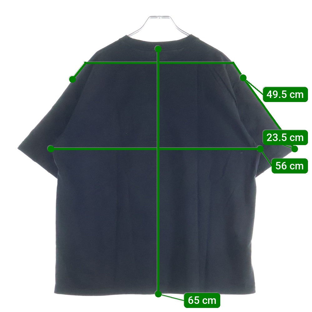 lucien pellat-finet(ルシアンペラフィネ) スカル モノグラム クルーネック半袖Tシャツ カットソー ブラック