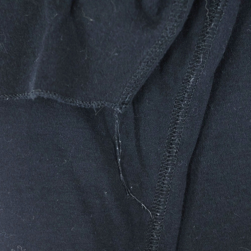 lucien pellat-finet(ルシアンペラフィネ) ベロ スカル ラインストーン カットオフ 半袖Tシャツ カットソー ブラック