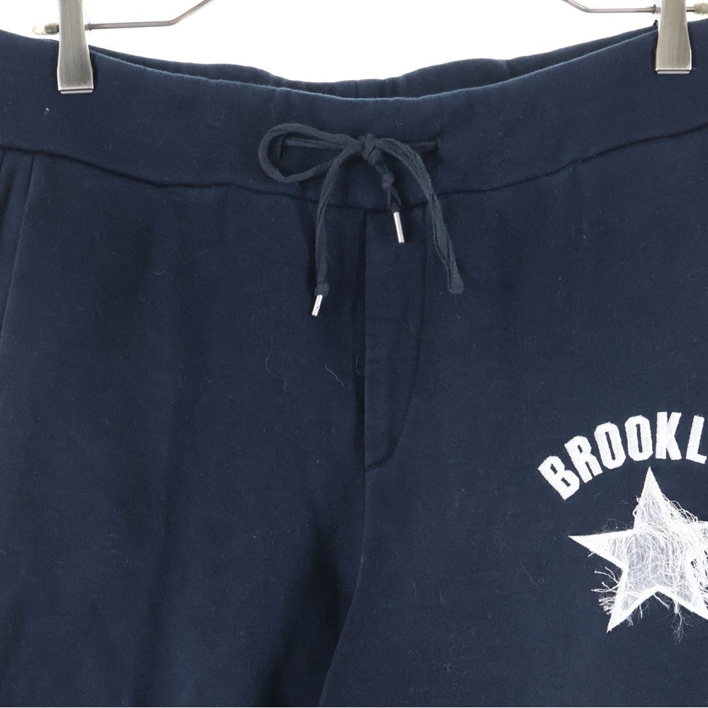 lucien pellat-finet(ルシアンペラフィネ) BROOKLYN ブルックリン スター刺繍 スウェットパンツ ブラック