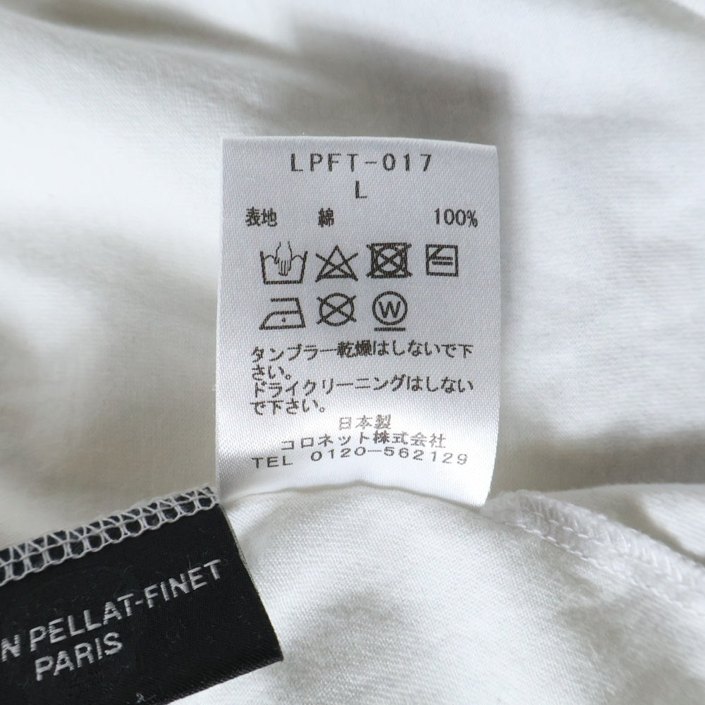 lucien pellat-finet(ルシアンペラフィネ) バックスカル スター プリント クルーネック半袖Tシャツ カットソー ホワイト