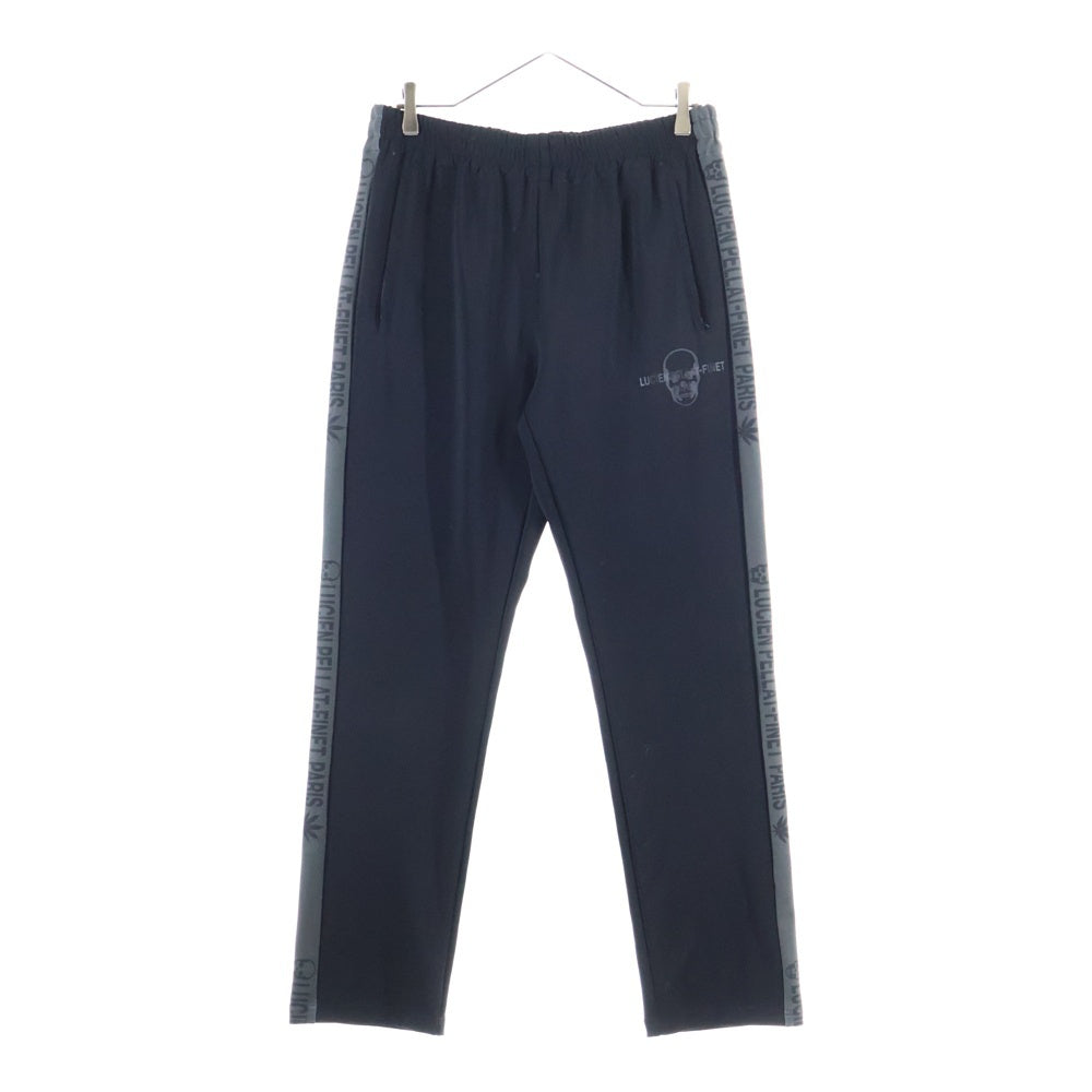 lucien pellat-finet(ルシアンペラフィネ) Track Pants サイドロゴ スカル トラックパンツ ブラック