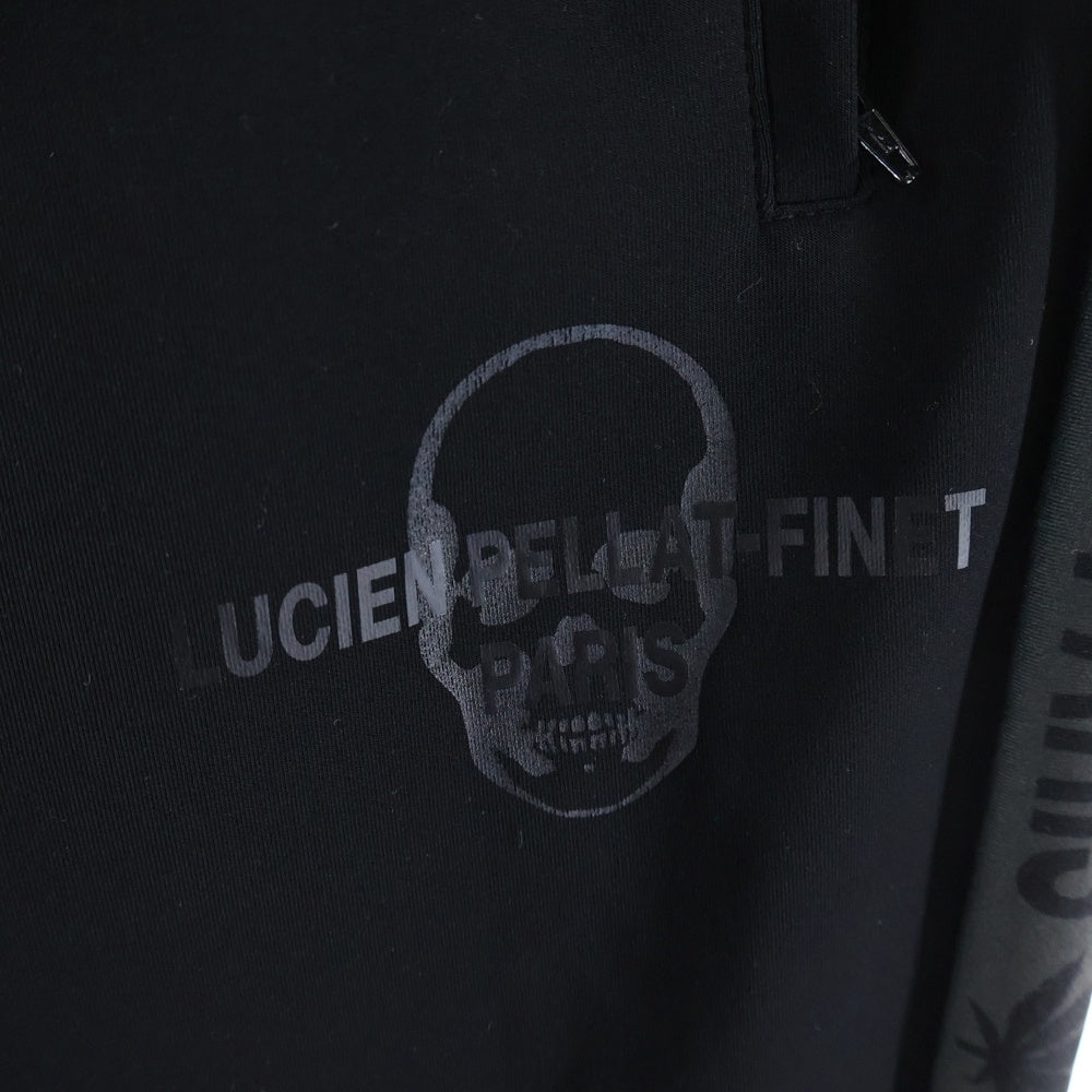 lucien pellat-finet(ルシアンペラフィネ) Track Pants サイドロゴ スカル トラックパンツ ブラック