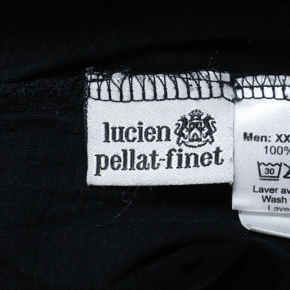 lucien pellat-finet(ルシアンペラフィネ) スカルプリント クルーネック半袖Tシャツ カットソー ブラック