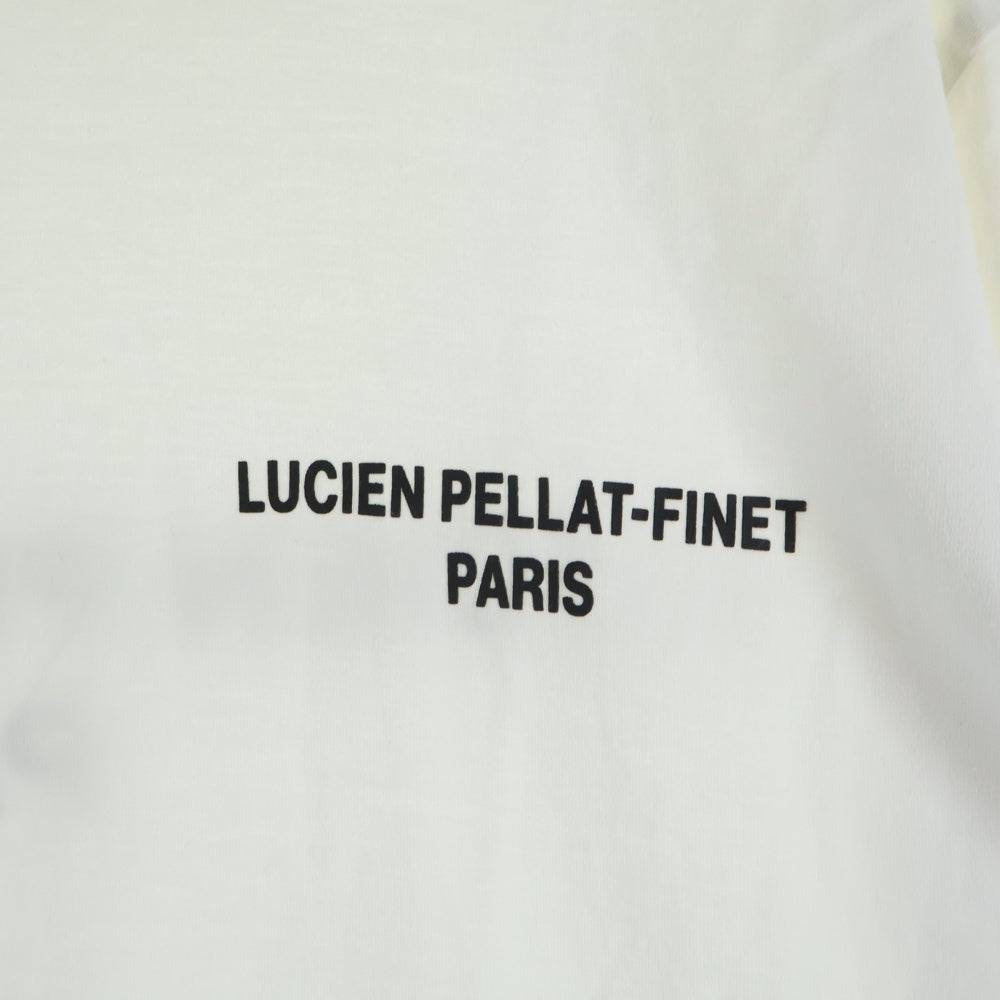 lucien pellat-finet(ルシアンペラフィネ) ロゴプリント クルーネック半袖Tシャツ カットソー ホワイト