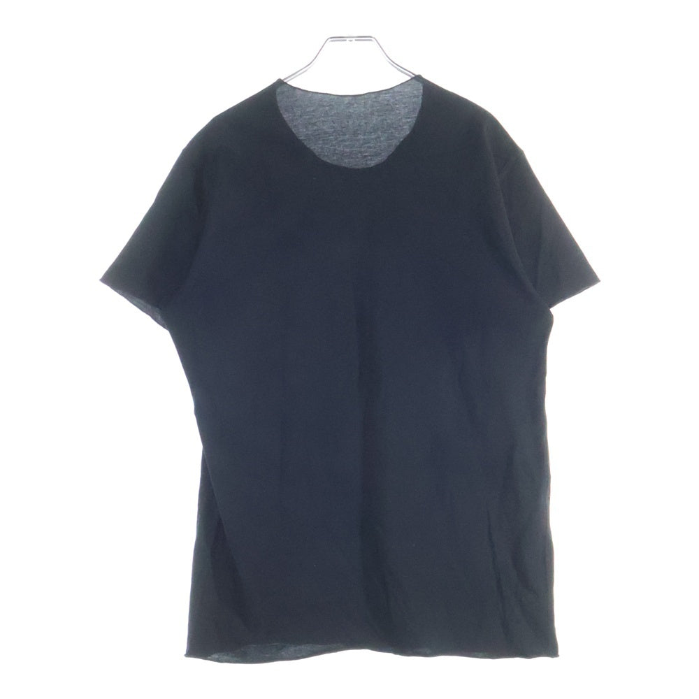 lucien pellat-finet(ルシアンペラフィネ) ラインストーン ビーズ スカル カットオフ 半袖Tシャツ カットソー ブラック