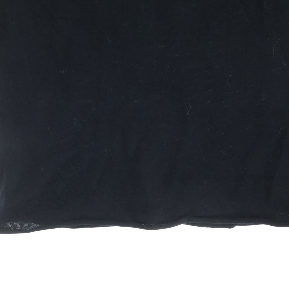 lucien pellat-finet(ルシアンペラフィネ) ラインストーン ビーズ スカル カットオフ 半袖Tシャツ カットソー ブラック