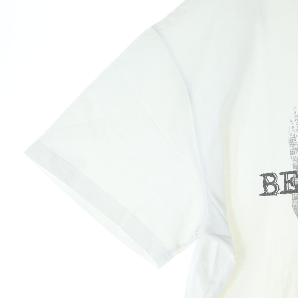 lucien pellat-finet(ルシアンペラフィネ) スカルプリント クルーネック半袖Tシャツ カットソー ホワイト