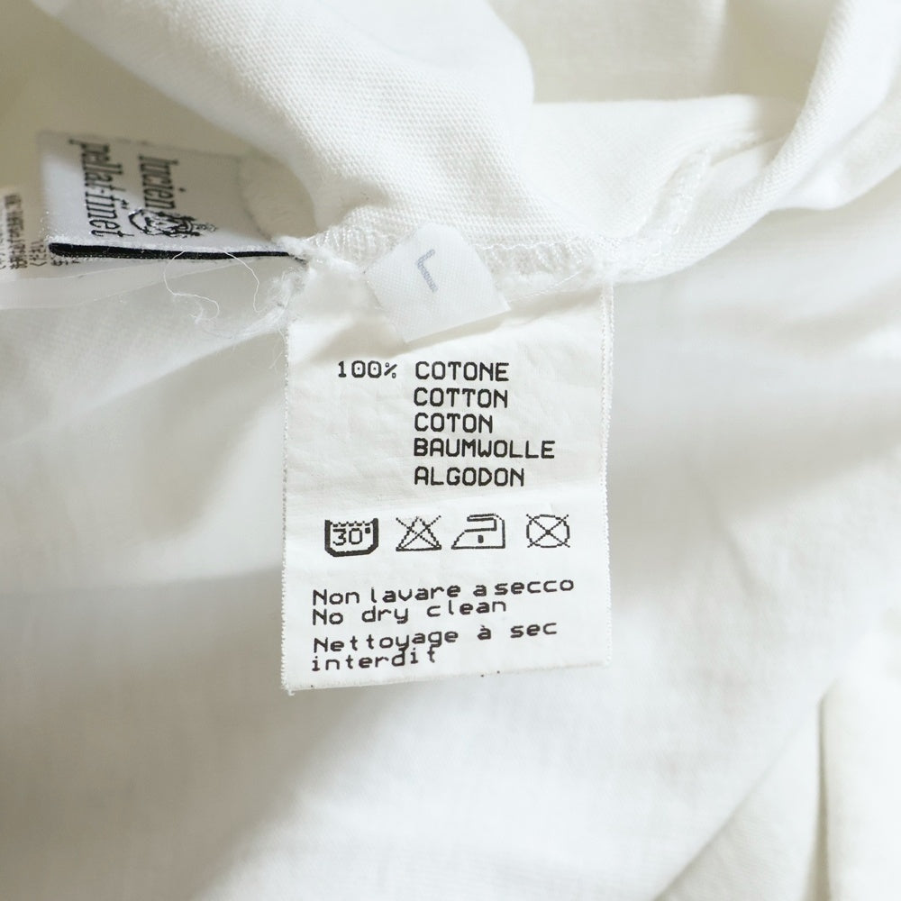 lucien pellat-finet(ルシアンペラフィネ) スカルプリント クルーネック半袖Tシャツ カットソー ホワイト