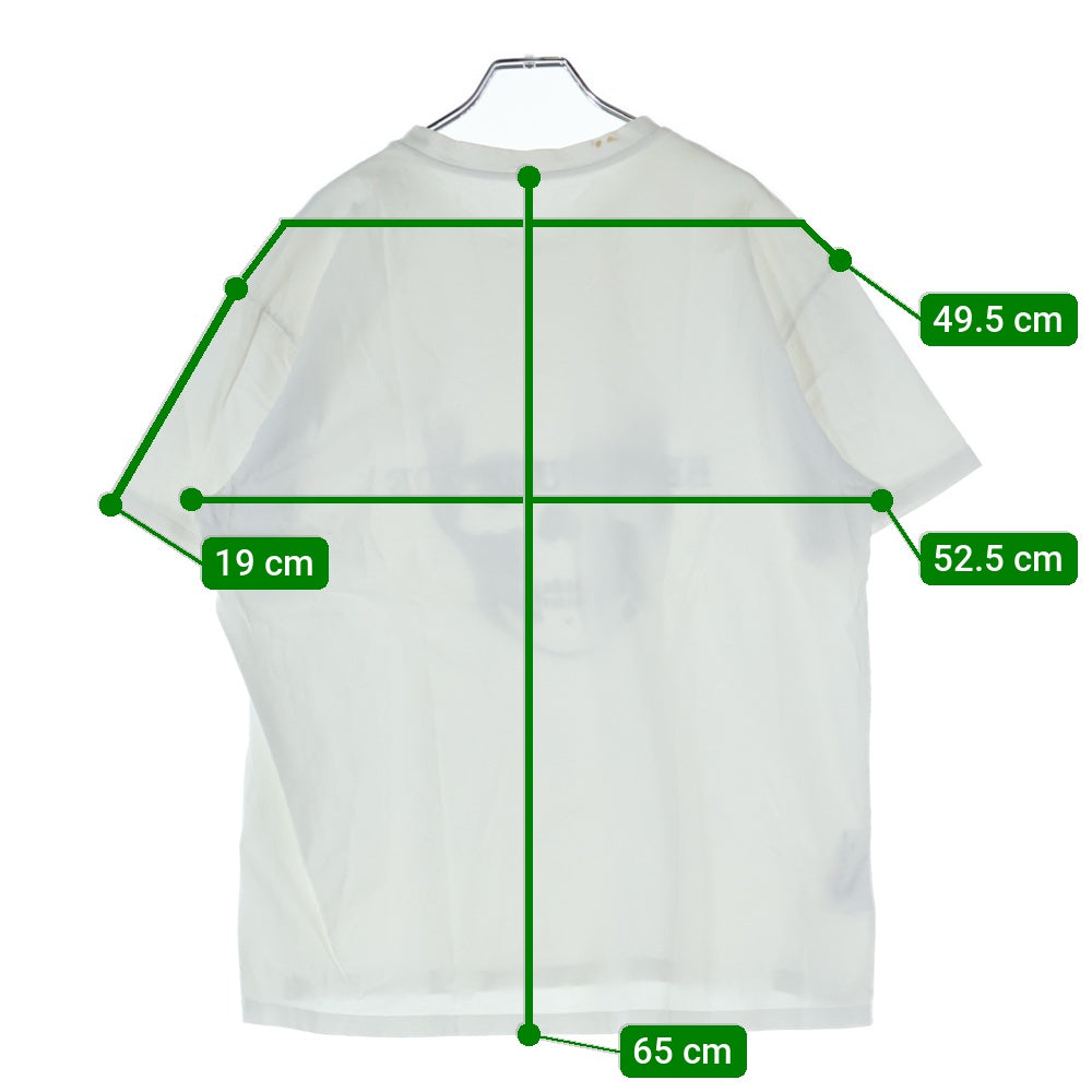 lucien pellat-finet(ルシアンペラフィネ) スカルプリント クルーネック半袖Tシャツ カットソー ホワイト