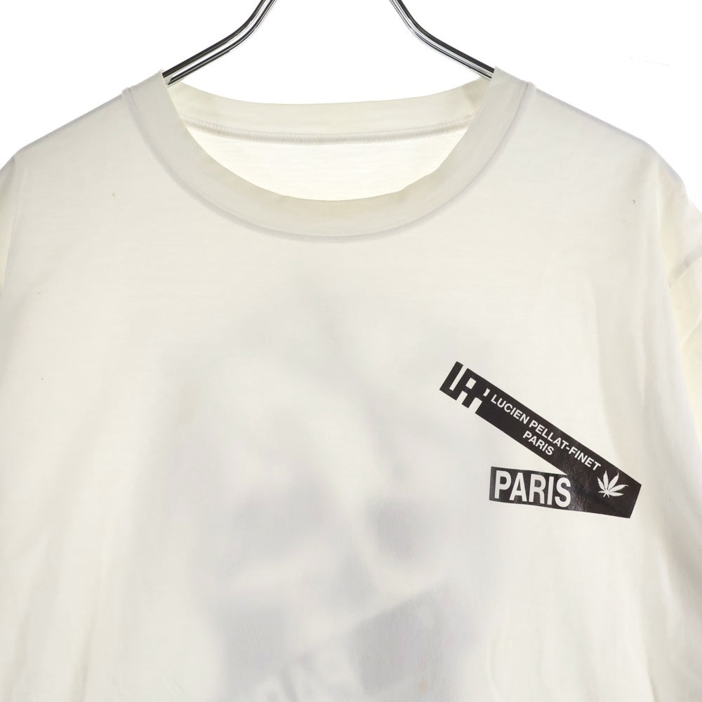 lucien pellat-finet(ルシアンペラフィネ) バックスカルプリント クルーネック半袖Tシャツ カットソー ホワイト