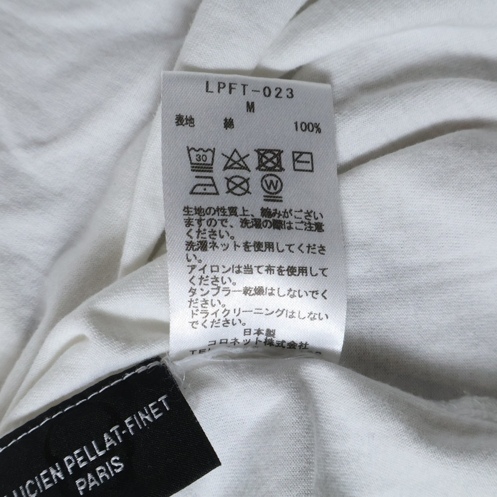 lucien pellat-finet(ルシアンペラフィネ) バックスカルプリント クルーネック半袖Tシャツ カットソー ホワイト
