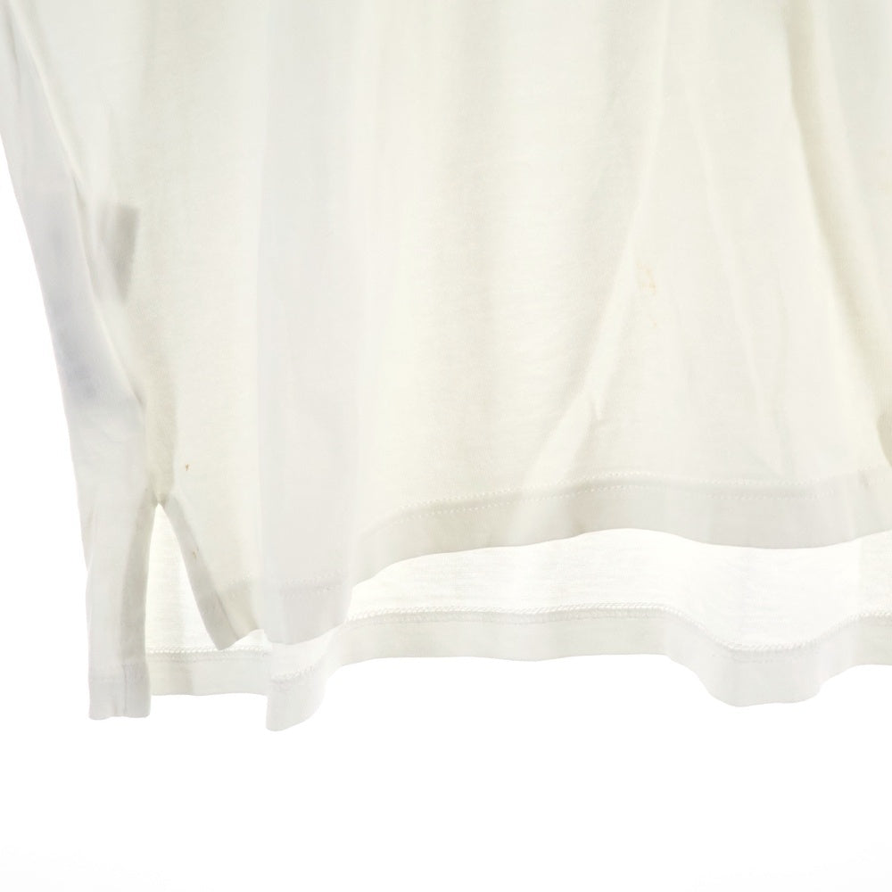 lucien pellat-finet(ルシアンペラフィネ) ポケット スカル クルーネック半袖Tシャツ カットソー ホワイト