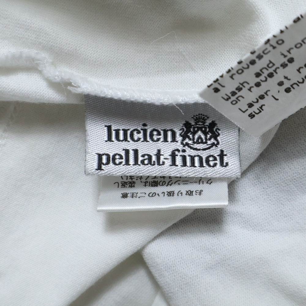 lucien pellat-finet(ルシアンペラフィネ) ポケット スカル クルーネック半袖Tシャツ カットソー ホワイト